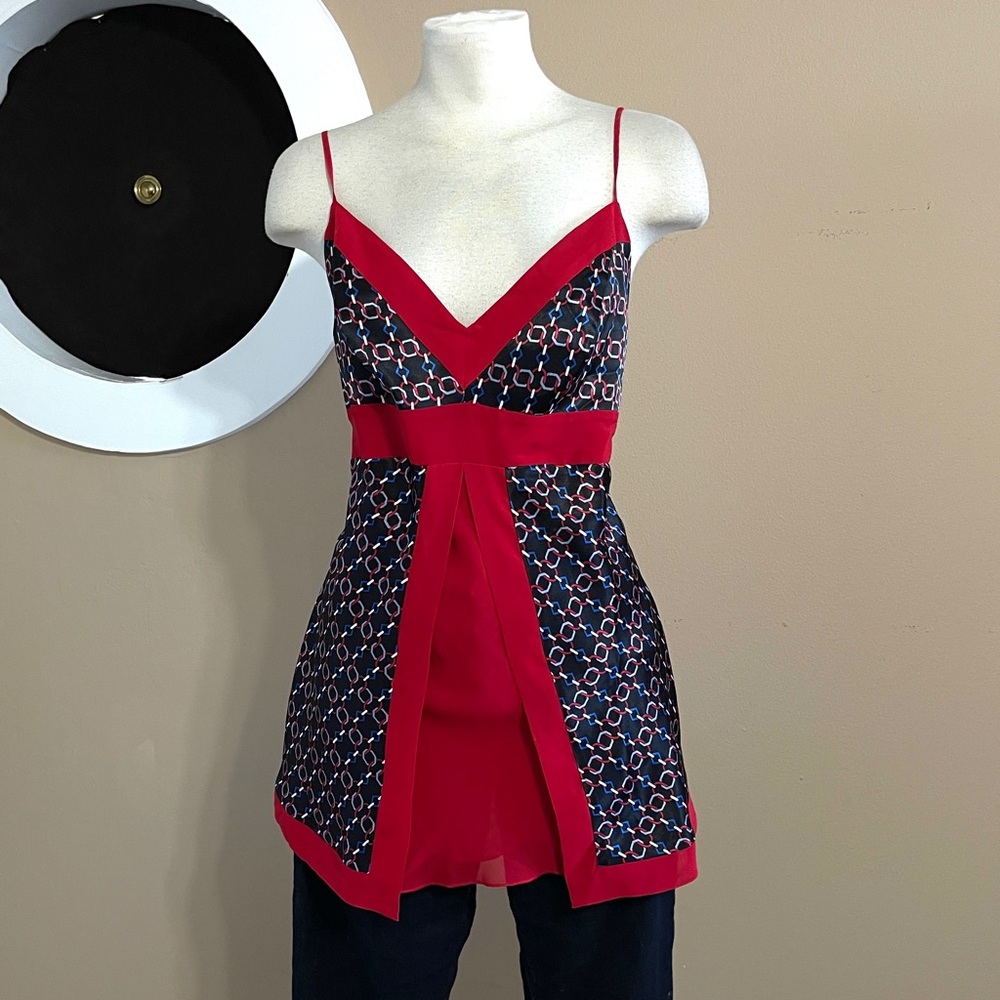 Bisou Bisou Black & Red Bustier Camisole – Vintage Y2K Bombshell Style